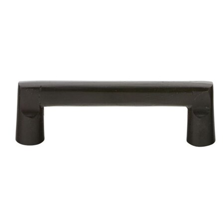 Patioplus 4 in. Bronze Rail Cabinet Pull, Flat Black PA1636387